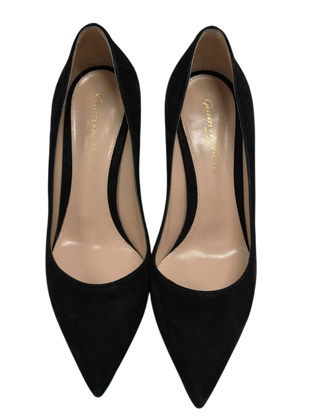 Gianvito Rossi Black Suede Pumps Sz 36